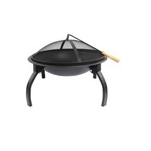 New Style Metal Fire Pit BBQ Grill Outdoor Wood Burning Steel Log Firepit for Camping Grilling Smores Yard Cooking Outside