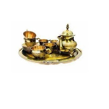 Metal Coffee Kettles With Gold Plated Finishing Factory Sales Handmade Design Tea Kettles Best For Home And Hotel Use