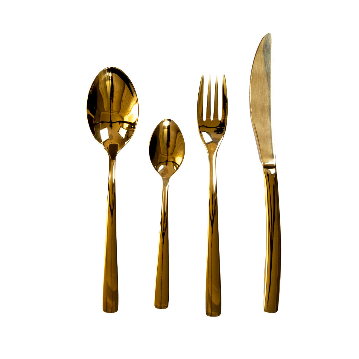 Decorative Cutlery Restaurant Dining Black Enameled Finished Handle Gold Polished Flatware Cutlery Set