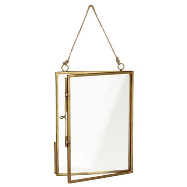 Brass Photo Frame Bathroom Dinning Room Bedroom Hexagonal Shape Mirror Frame Custom Size Home Decor Brass Metal Frame