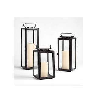 Large Outdoor Decorative Metal Candle Lanterns with Metal Handle Used for Home Interior and Exterior Decoration