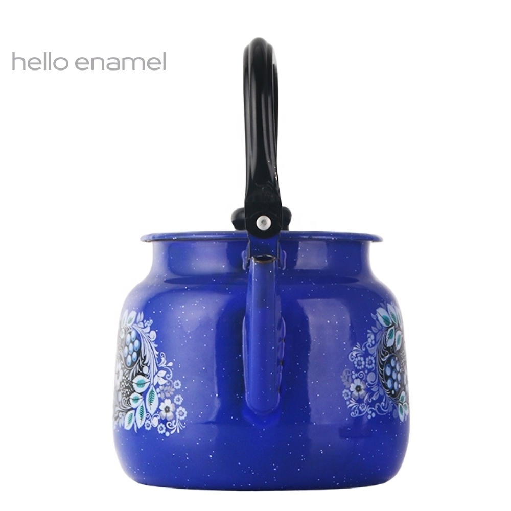 Enamel new floral beautiful practical milk pot environment friendly teapot kettle in stock