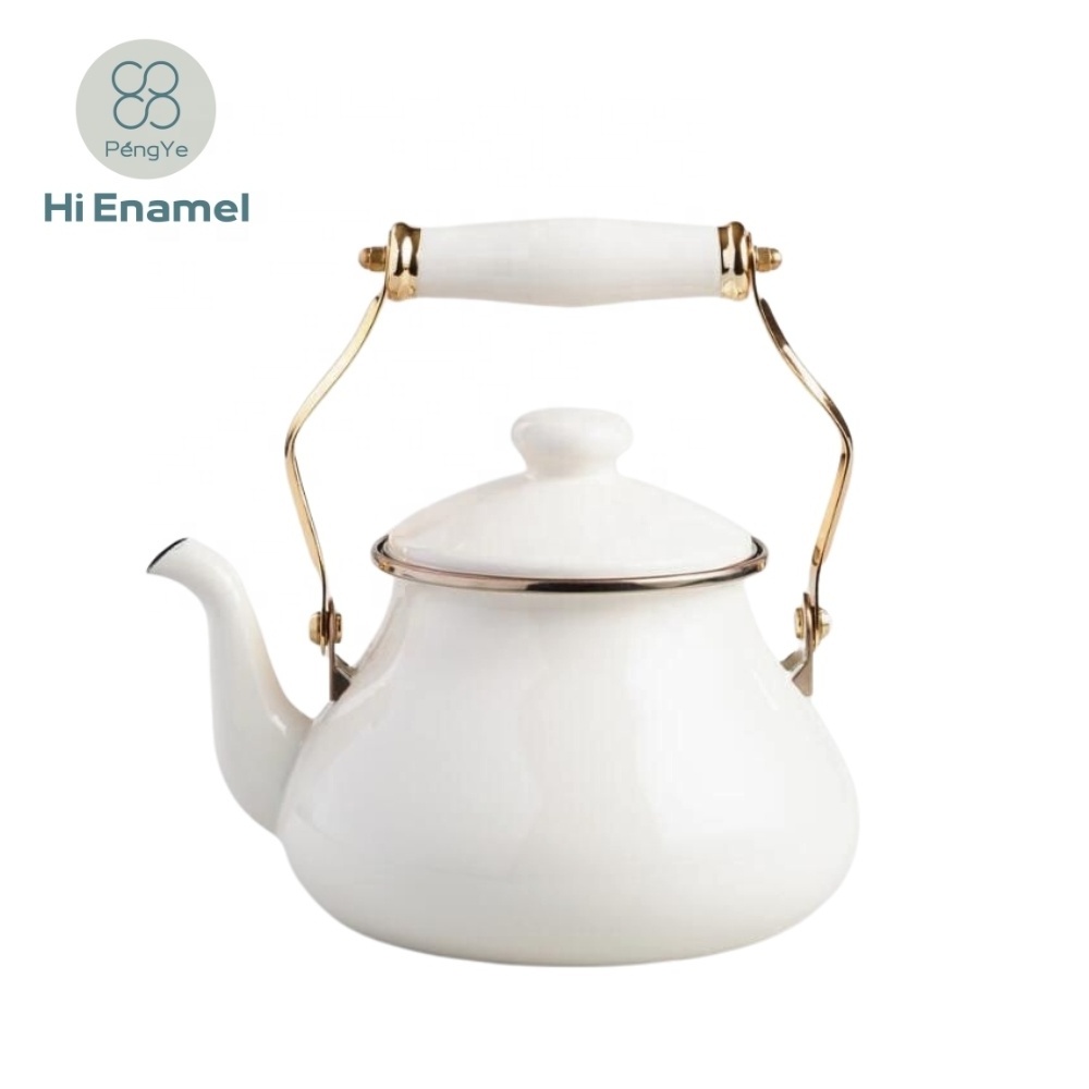 Portable Hot Water Whistling Ceramic Handle with Design Kettle Enamel Kettle Household Teapot