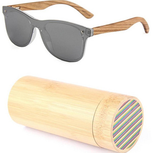 Promotional top elegant plastic frame sustainable bamboo sunglasses with your logo dropshipping wood sunglasses