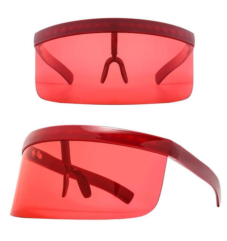 Sexy Oversized Shield Visor Sunglasses Women New Designer Big Frame Mirror Sun Glasses Shades Men Windproof Eyewear