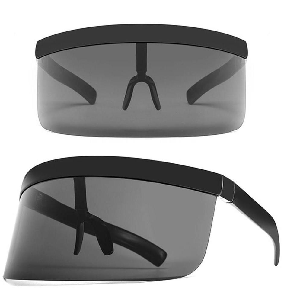 Sexy Oversized Shield Visor Sunglasses Women New Designer Big Frame Mirror Sun Glasses Shades Men Windproof Eyewear