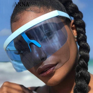 Sexy Oversized Shield Visor Sunglasses Women New Designer Big Frame Mirror Sun Glasses Shades Men Windproof Eyewear