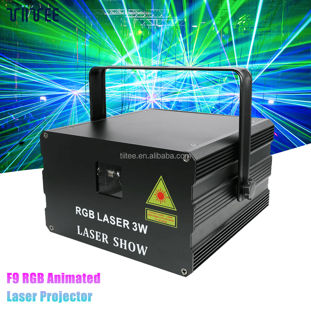 TIITEE 5w Dj Disco Club Laser All Diode Dmx Logo LaZer Cartoon Animated Laser Projector RGB Stage Lights