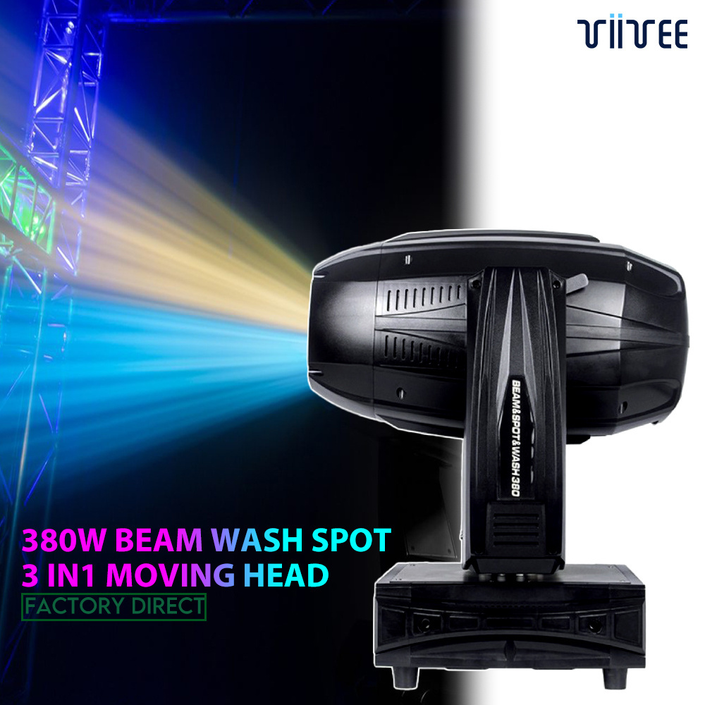 Disco Party Light 380W Led Gobo 3In1 Moving Head Sharpy Beam Wash Spot Bws Stage Lighting