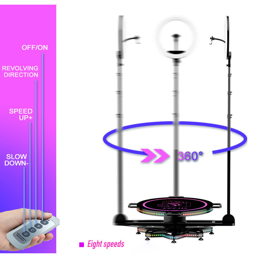 TIITEE Mini selfie 360 spinner platform party supply photobooth vending machine automatic rotating camera video 360 photo stand