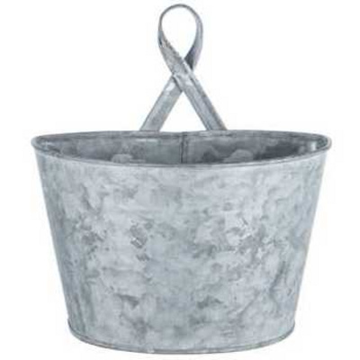 VINTAGE GALVANIZED  WALL PLANTER /HANGING PLANTER / PLANTER POT