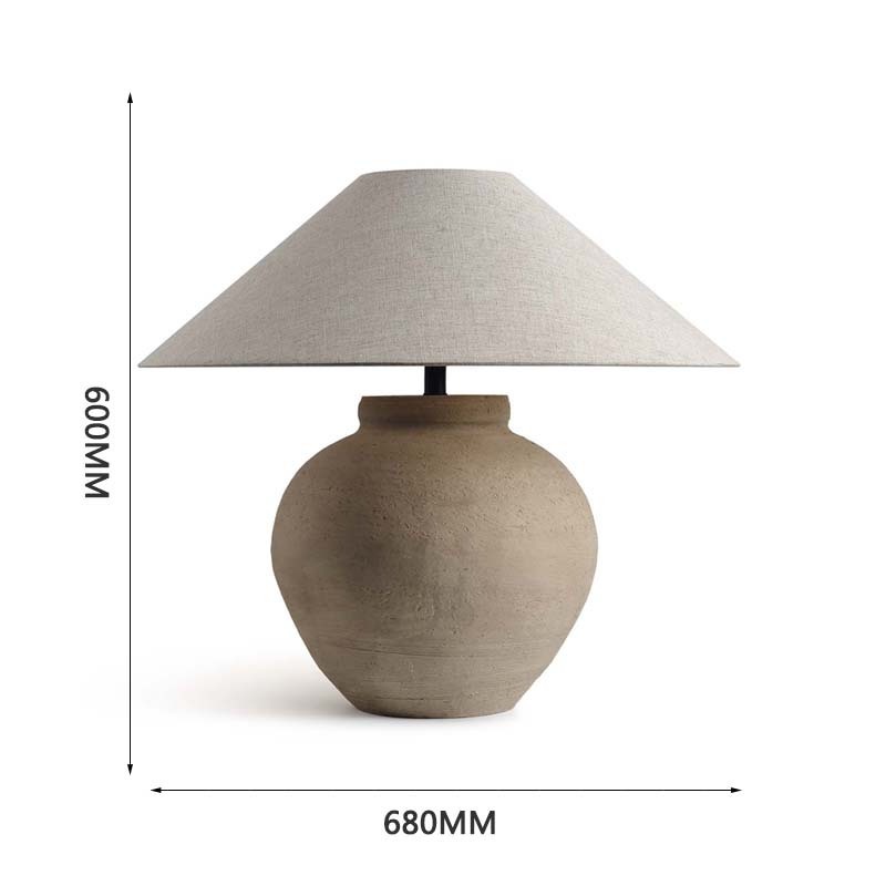 Modern American Simple Style Ceramic Material Handmade Craft Home Decoration Table Lamp For Living Room