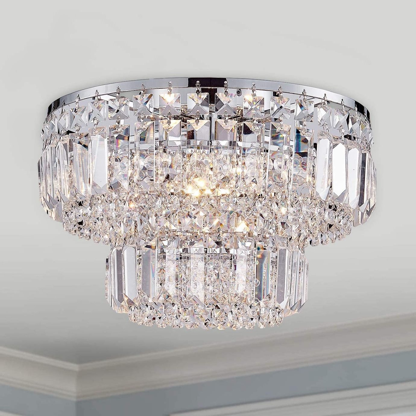 Chandelier Luxury Crystal Living Room Ceiling Lamp Taklampa Modern Bedroom Pendant Lights