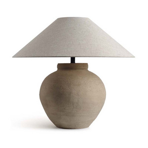 Modern American Simple Style Ceramic Material Handmade Craft Home Decoration Table Lamp For Living Room