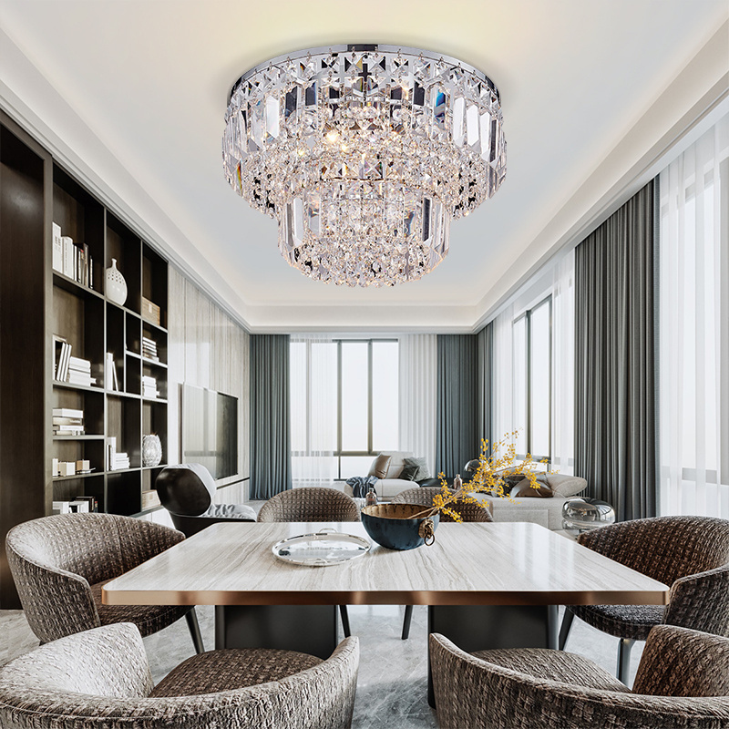 Chandelier Luxury Crystal Living Room Ceiling Lamp Taklampa Modern Bedroom Pendant Lights