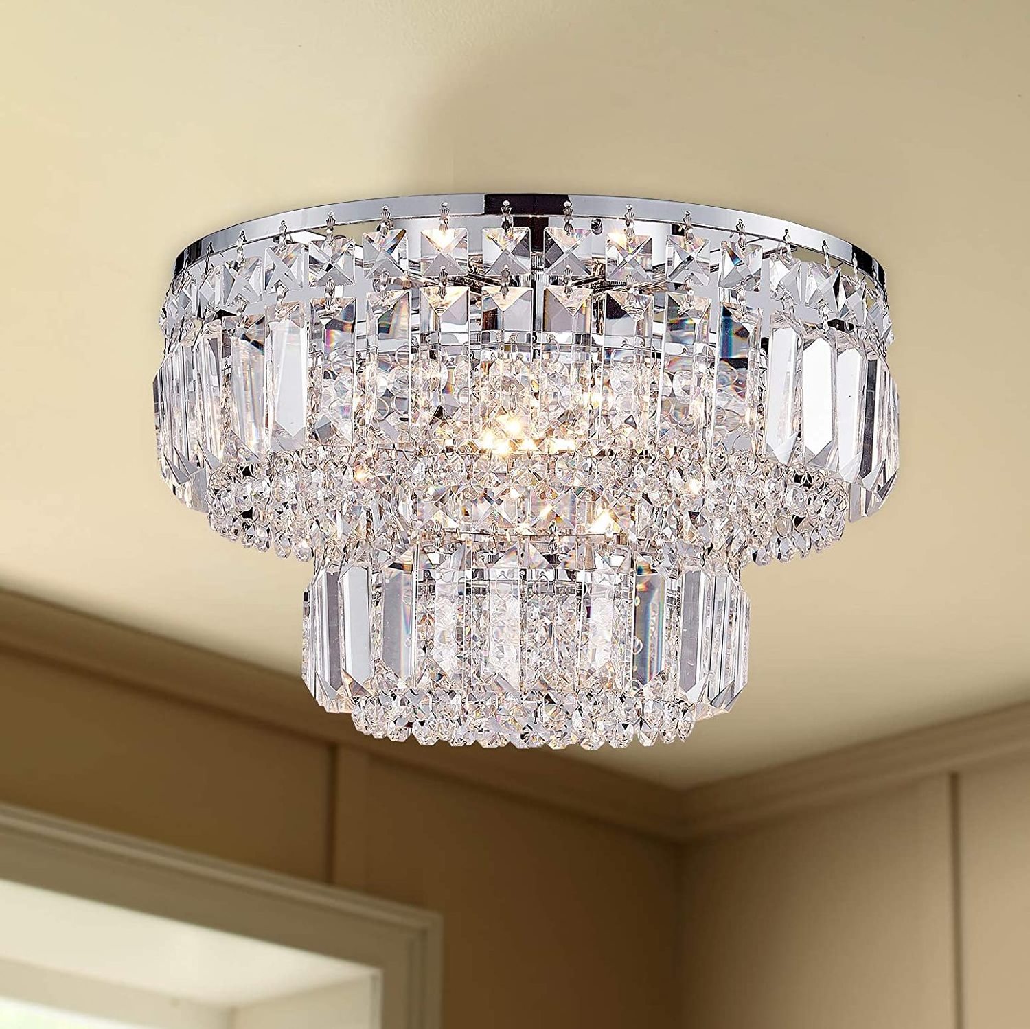 Chandelier Luxury Crystal Living Room Ceiling Lamp Taklampa Modern Bedroom Pendant Lights