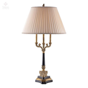 European Antique Brass 1-Light Marble Base Bedside Table Lamps Home Decor