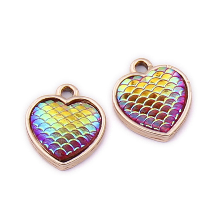 Wholesale Personalized Jewelry Zinc Alloy Customized Heart Shape Metal Charms for Jewelry making