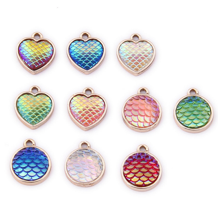 Wholesale Personalized Jewelry Zinc Alloy Customized Heart Shape Metal Charms for Jewelry making