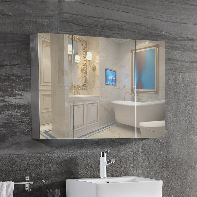 Hot Sale Stainless Steel Bathroom Mirror Cabinet Mirror Case Individual Wall Mountable Medicine Cabinet