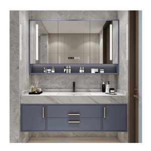 Modern bathroom furniture in Australia, solid wood with illuminated mirror cabinets, bathroom cabinets