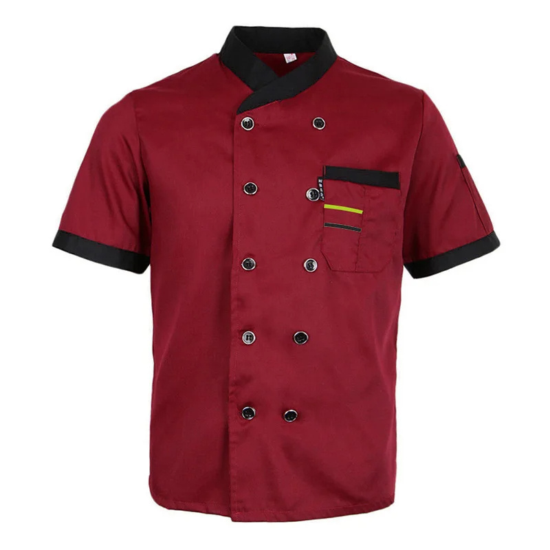 Breathable Summer Mesh Youth Breathable Thin Chef Jacket Apron Chef Coat Waiter Work Clothes Shirt Hotel Kitchen Uniform