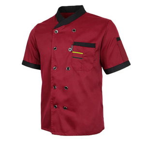 Breathable Summer Mesh Youth Breathable Thin Chef Jacket Apron Chef Coat Waiter Work Clothes Shirt Hotel Kitchen Uniform