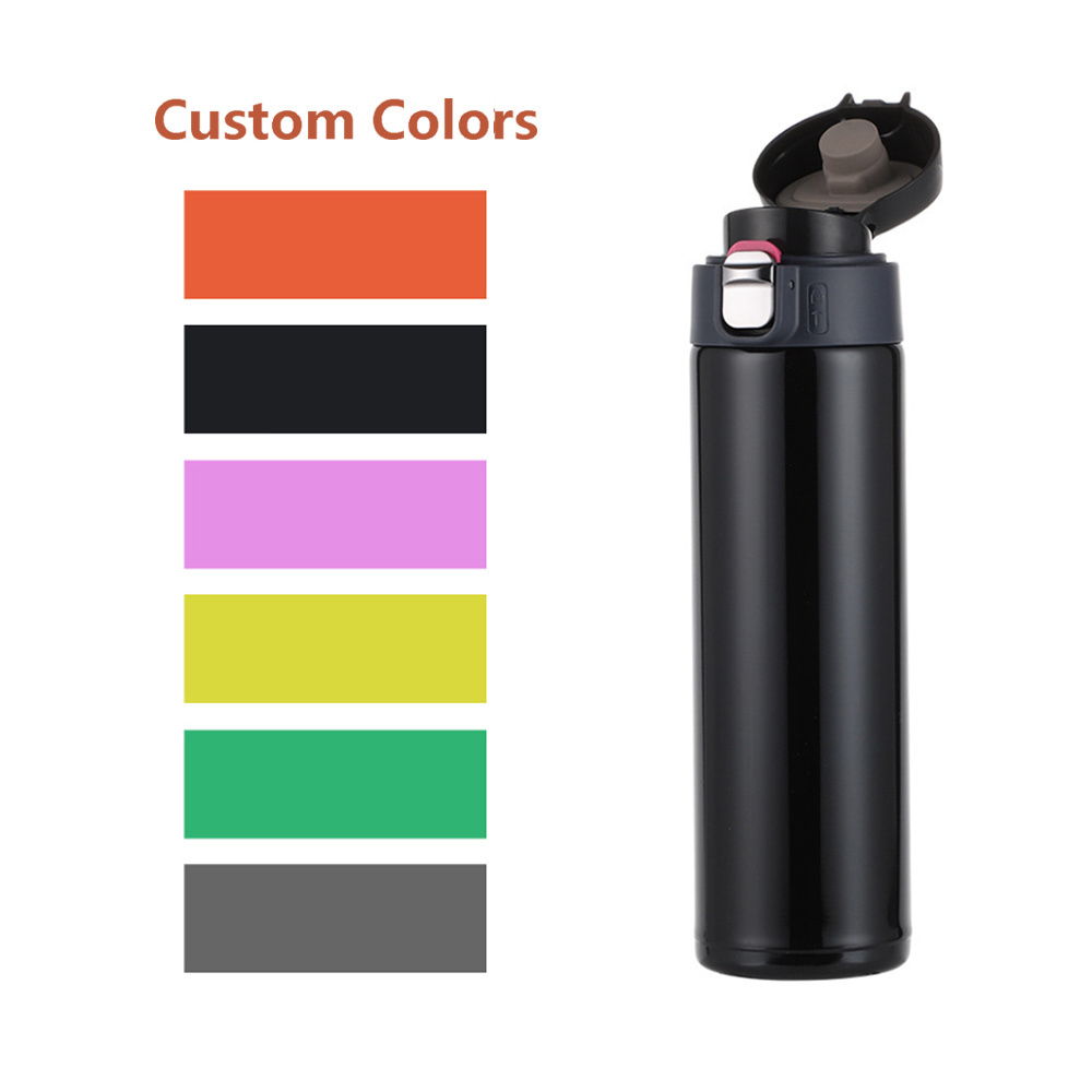 Eco Friendly Metal Vacuum Modern Flask Portable Heating Kids Insulated Drinking Thermos With Bouncing Lid