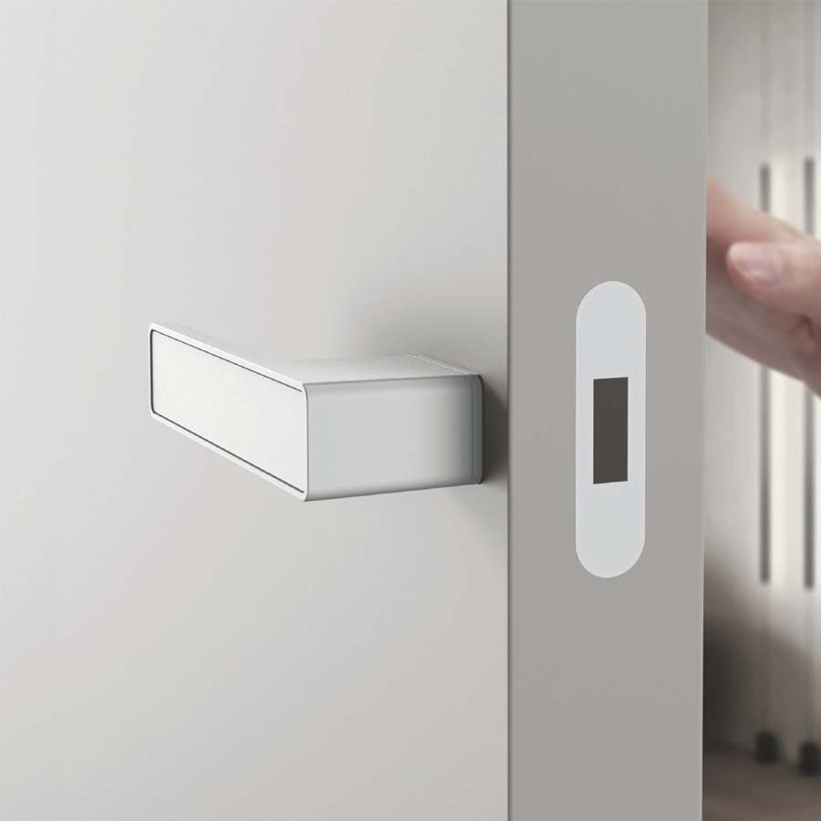 Elegant Aluminum Door Handle for House and Homne with Ecological Lock and Hidden Key Cover