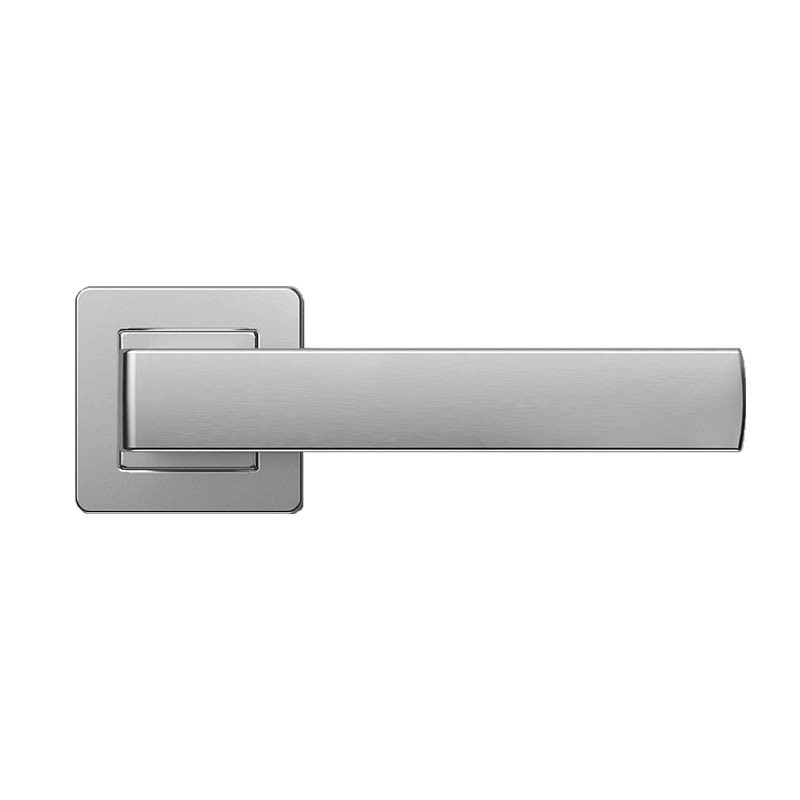 Door Hardware Inner House Door Handle Lock Hotel Interior Silver Lever Handle Metal Entrance Door Handle