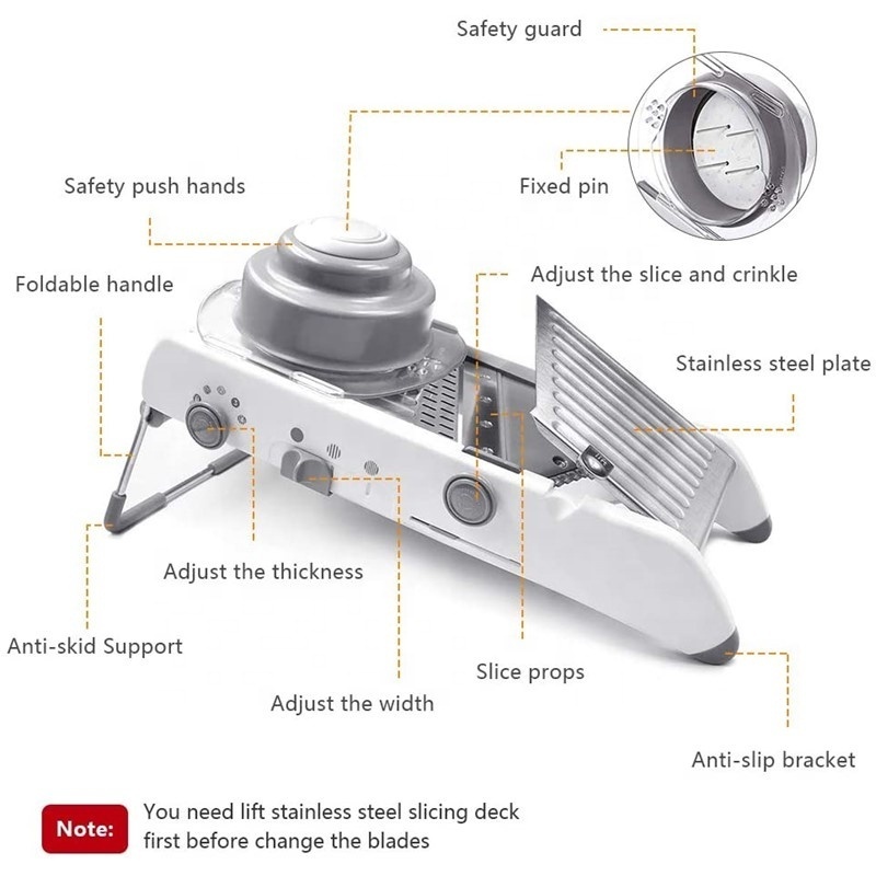 Multi Function 18 in 1 Fruit Vegetable Veggie Onion Carrot Potato Mandoline Chopper Grater Julienne Slicer Cutting Tool