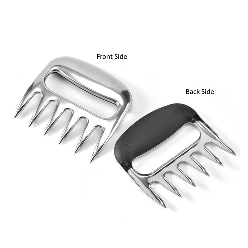 Stainless Steel Kitchen Tool Meat Shredder in BBQ Grill Accessories Meat Claw Claws With PP Handle