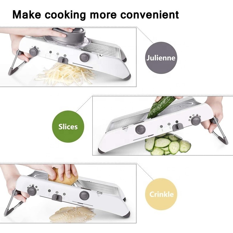 Multi Function 18 in 1 Fruit Vegetable Veggie Onion Carrot Potato Mandoline Chopper Grater Julienne Slicer Cutting Tool