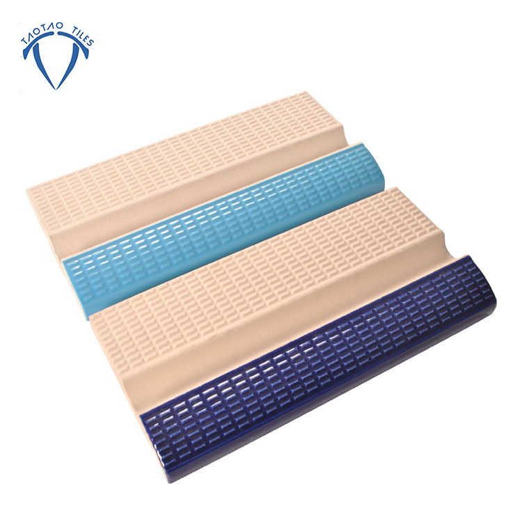 Nonslip swimming pool nosing tiles ceramic tile edge trim