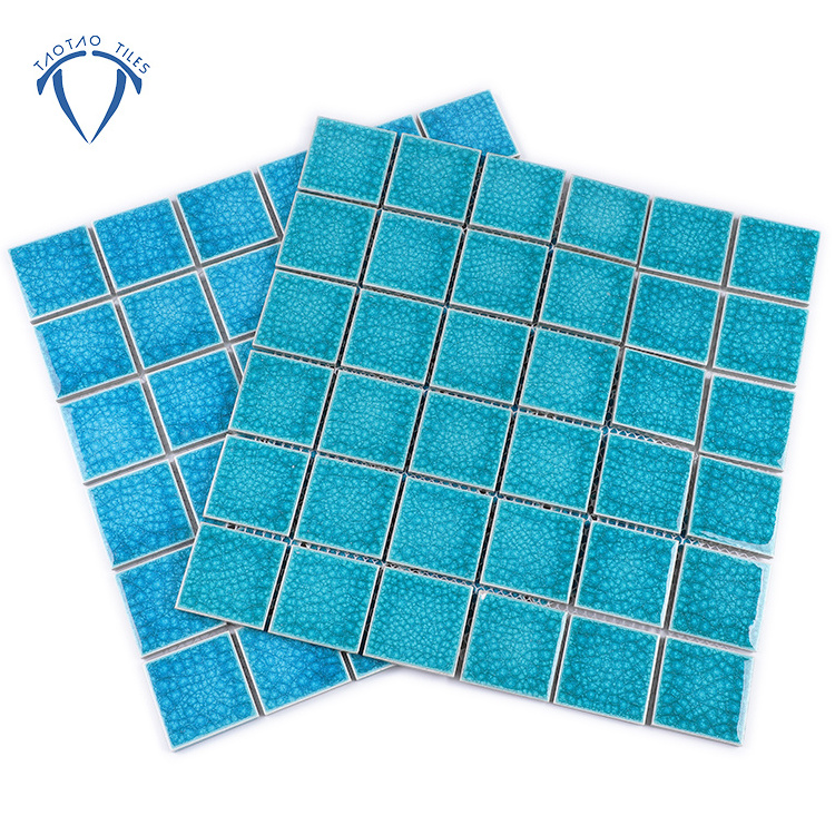 foshan sale blue mosaic wall tile grid for mosaic