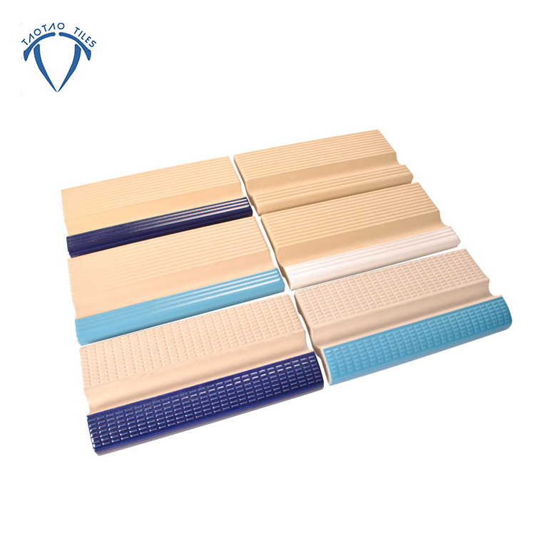 Nonslip swimming pool nosing tiles ceramic tile edge trim