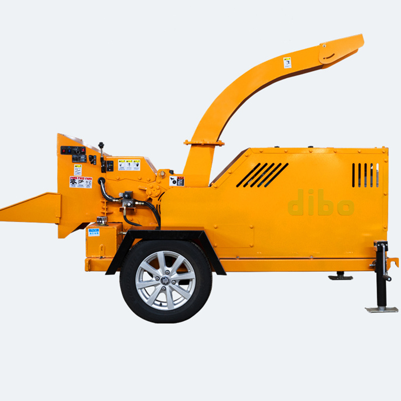 Hot sale new designed powerful 50 hp self powered Diesel Wood Chipper Machine Hydraulic feeding Mobile wood chipper shredder