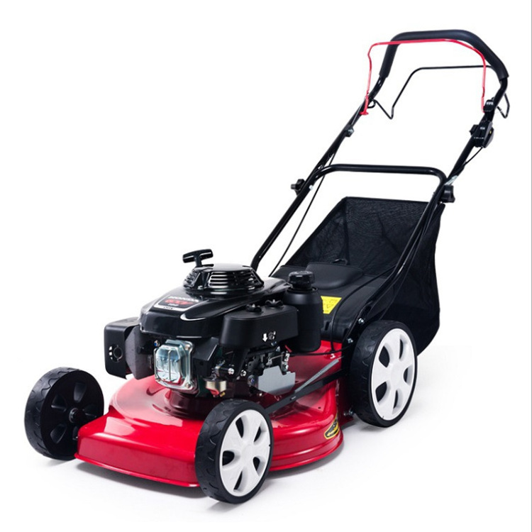 manual folding handle lawn mowers with mini hay baler