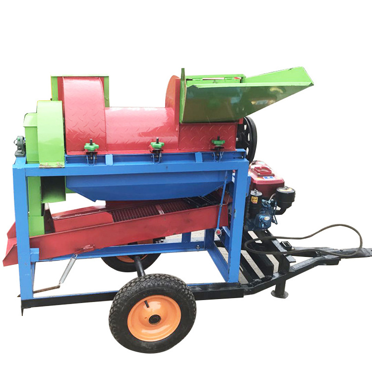 multifunctional heavy duty husk mobile engine operated rice seed seperate harvester and thresher for soya