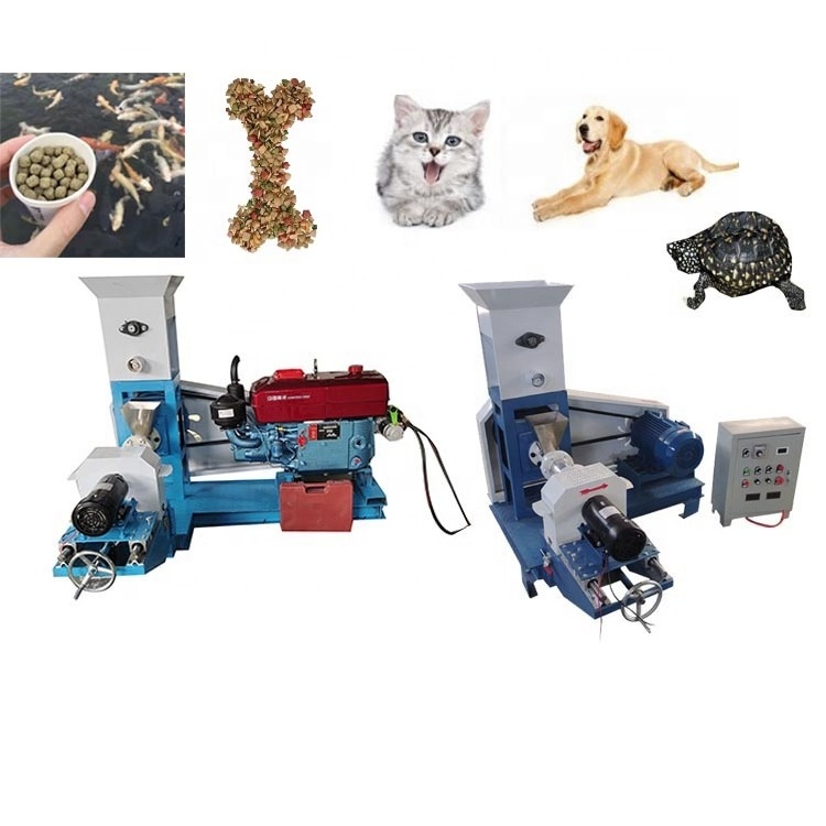 Animals floating feeding extruder machine floated fish feed mill pellet extruding machine for pet dogs and cats with bone shape