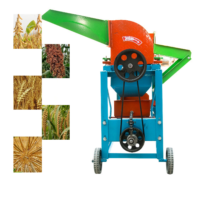 multifunctional heavy duty husk mobile engine operated rice seed seperate harvester and thresher for soya