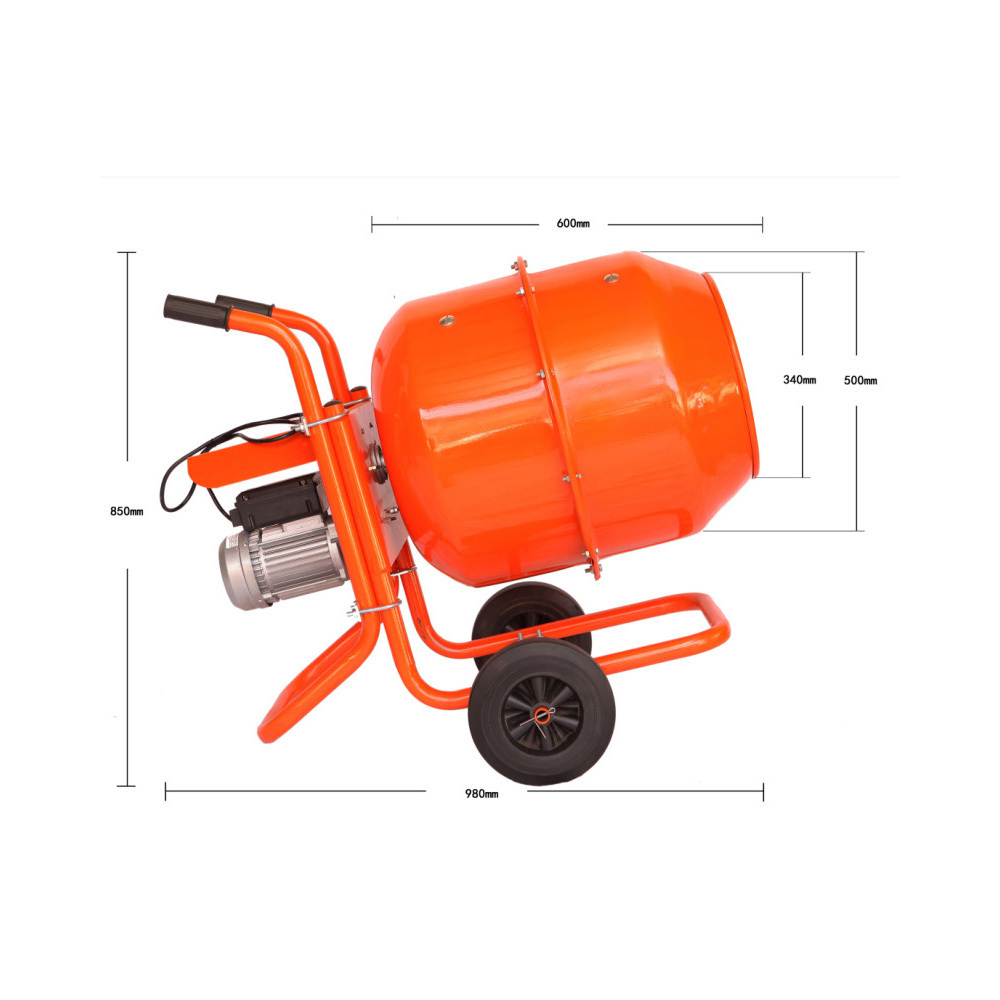 Electric motor drum pan size machines lift self-charging hand operated smart concrete mixer for sale