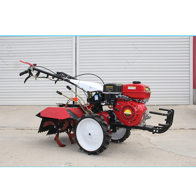 hand ploughing machine to plough the soil ridge vent rotary tiler with stone barrier machinery for agriculture