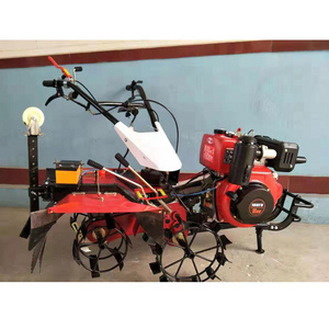 hand ploughing machine to plough the soil ridge vent rotary tiler with stone barrier machinery for agriculture