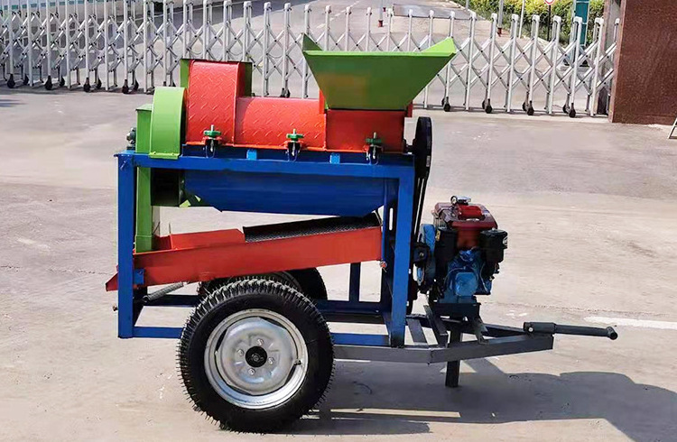 multifunctional heavy duty husk mobile engine operated rice seed seperate harvester and thresher for soya