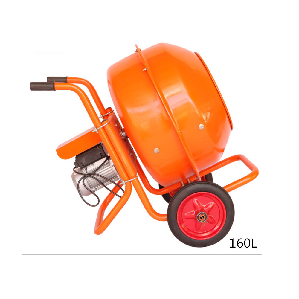 Electric motor drum pan size machines lift self-charging hand operated smart concrete mixer for sale