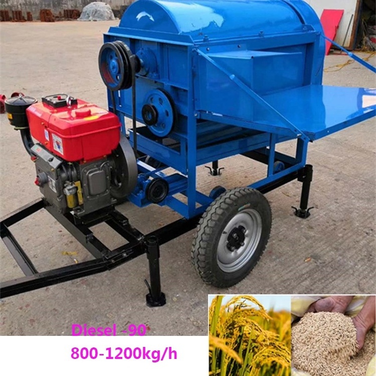 manku  vishwakarma mungfali  jangeer sonalika paddy thresher multi mini crop grain paddy wheat Rice thresher machine for sale