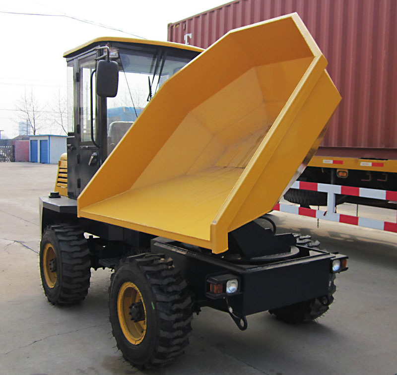 New design 1 t hydraulic piston container FCY30 50HP dump truck 4x4 mini dumper for small mining works with CE certificate