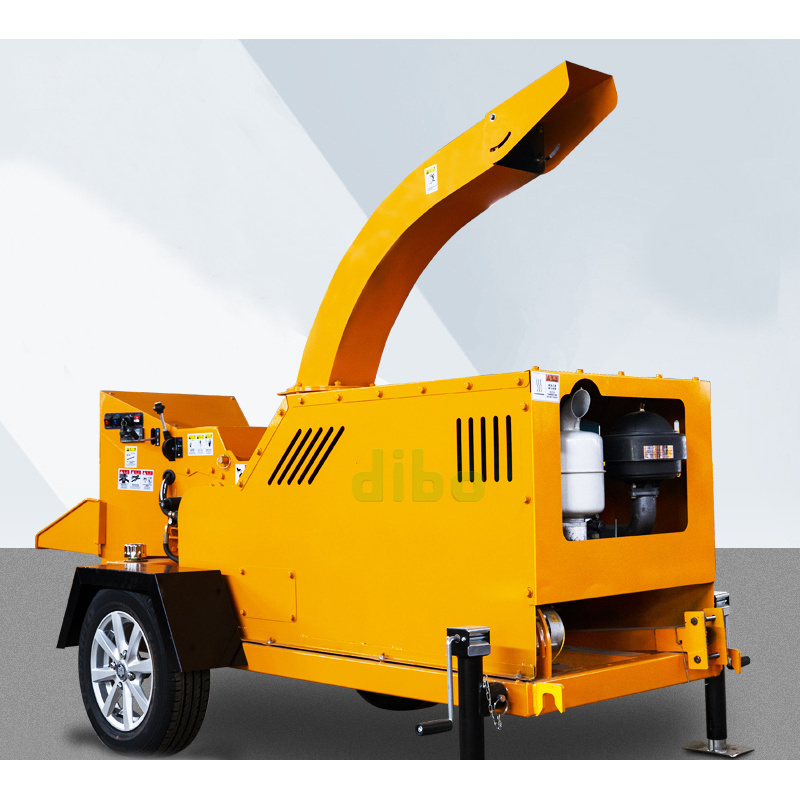 Hot sale new designed powerful 50 hp self powered Diesel Wood Chipper Machine Hydraulic feeding Mobile wood chipper shredder