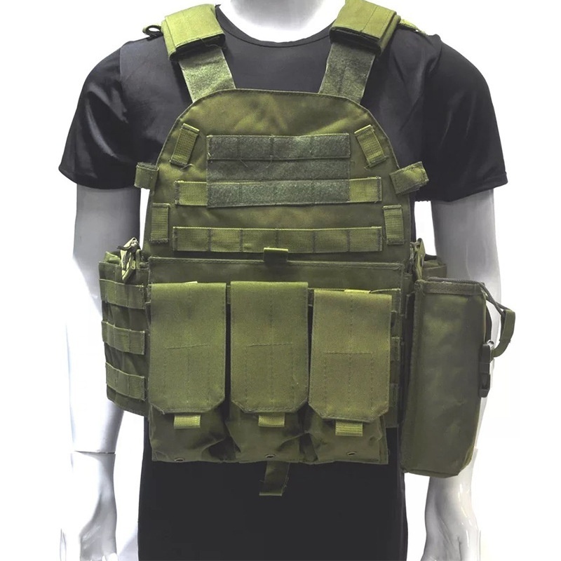 Multi-pocket Multi-function JPC Black Fishing Camping Bike Field Tactical CS Outdoor Training Vest Amphibious Large Wire Vest